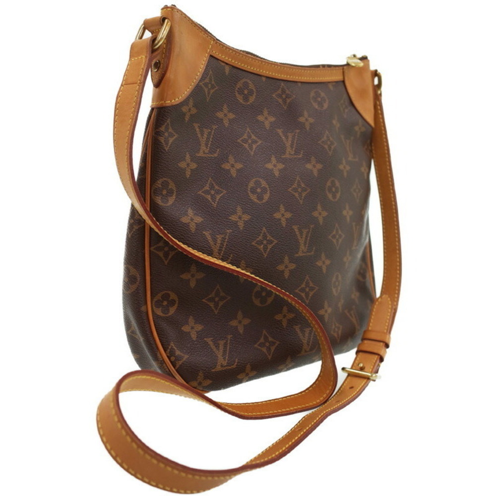 Louis Vuitton Odeon Shoulder Monogram Bag Brown Leather